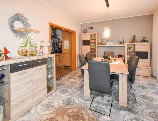 Essbereich im Wohnzimmer