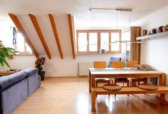 Der offene Wohn- Essbereich