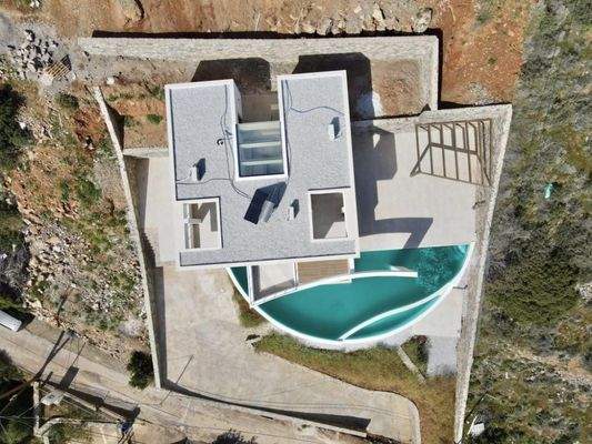 Kreta, Schisma Eloundas: Villa mit 3 Schlafzimmern und Pool bietet einen atemberaubenden Meerblick auf Elounda