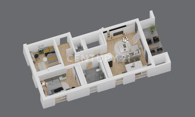 3D Grundriss (visualisiert)