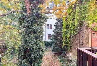 Blick aus dem OG in den Garten auf Süd