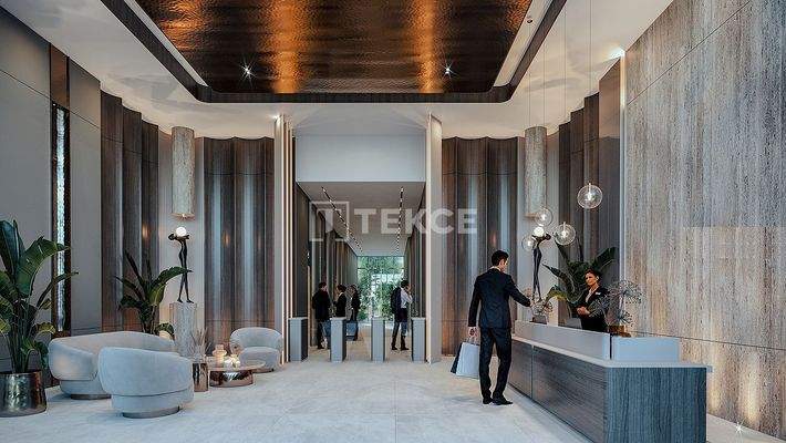 Apartments in a Secured Project with Pool in İzmir Konak