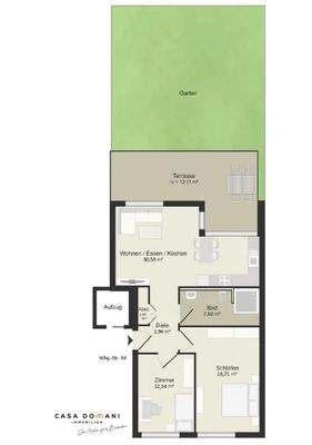 Wohnung Nr. 34 mit Garten