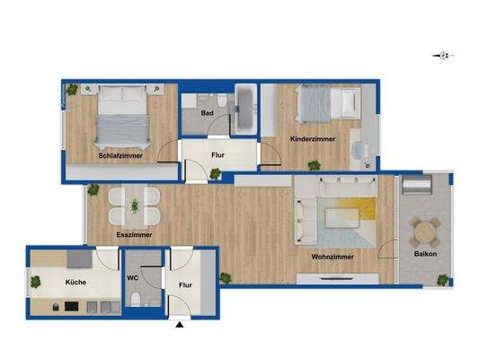 Grundriss 1. Obergeschoss