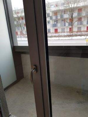 Blick auf die verglaste Loggia