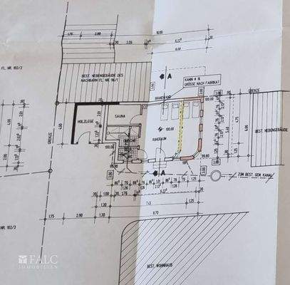 Plan Sauna-Nebengebäude-Detail