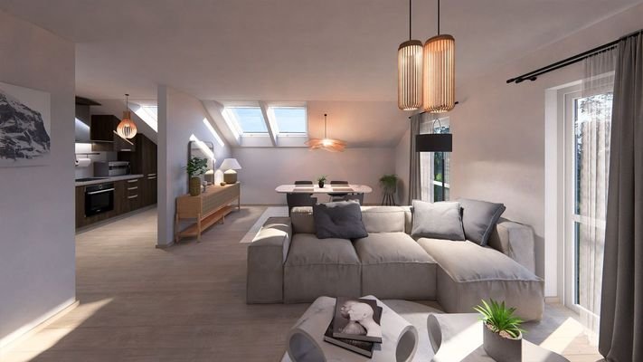 Ansicht Wohneinheit Dachgeschoss