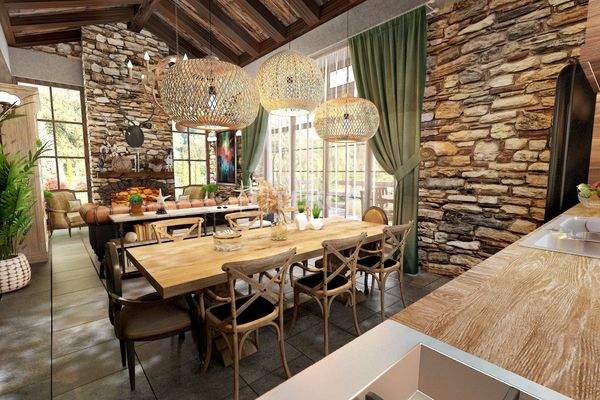 Single-Floor Stone Houses in Green Area in Mugla Milas