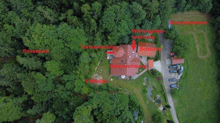 Lageplan mit Markierungen