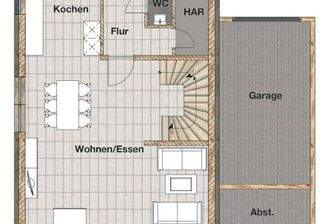 Grundriss: Haustyp 3 - Erdgeschoss