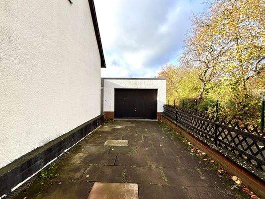 Blick auf die Garage