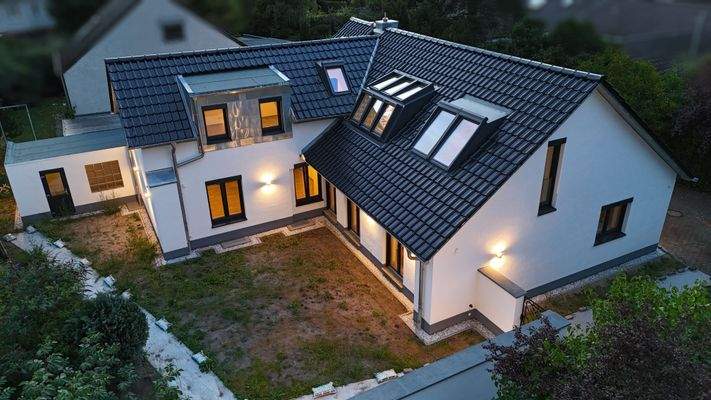 Ansicht Garten - Abendaufnahme