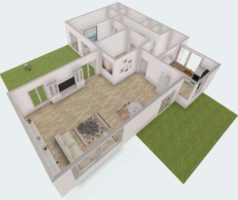 Draufsicht vom Spiel-Garten