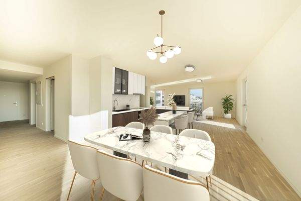 Einrichtungsbeispiel Küchen- und Essbereich