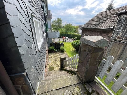 Treppe zur Terrasse