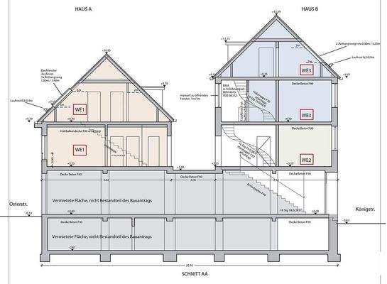 Schnitt - (Blauer Bereich)