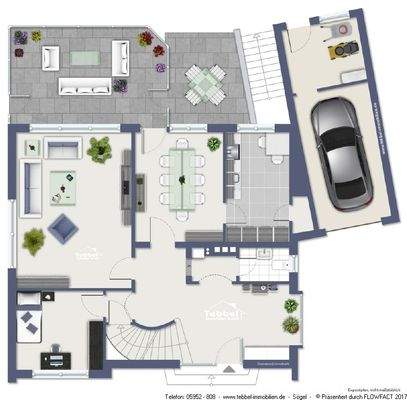 Grobe Skizze - Visualisierung - Erdgeschoss