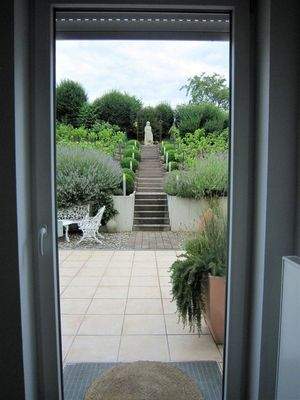 vom Büro in den Garten