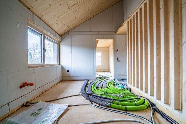 Hobby/ Badbereich Blick Kinderzimmer/ Büro