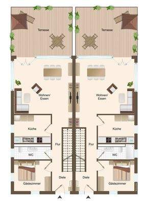 Erdgeschoss Grundriss aus der Baugenehmigung