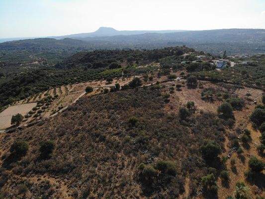 Kreta, Stilos: Baugrundstück mit Panoramablick auf Meer und Berge zu verkaufen