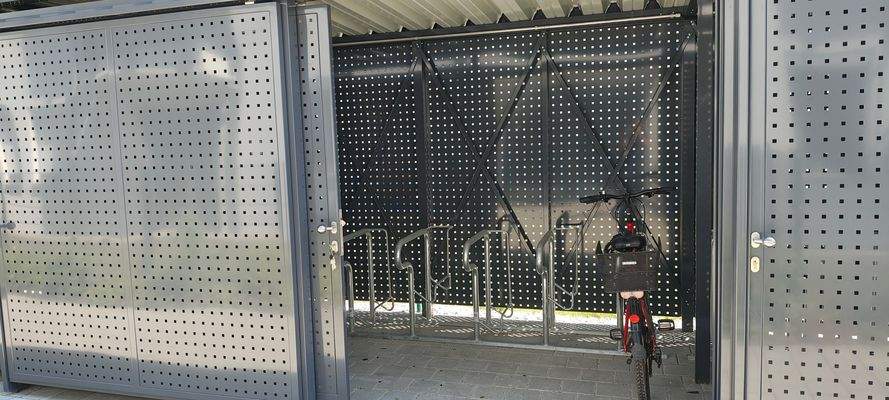 Ständer im Fahrradhaus