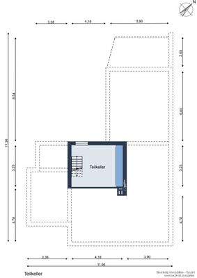 Grundriss-Skizze Teilkeller