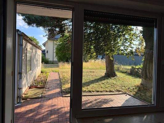 Garten (Blick aus dem Wohnzimmer)