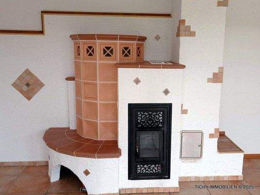 Kachelofen im Wohnbereich