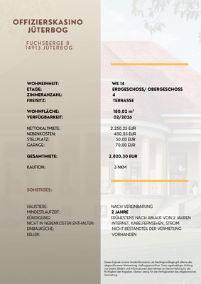 Mietpreis WE 14