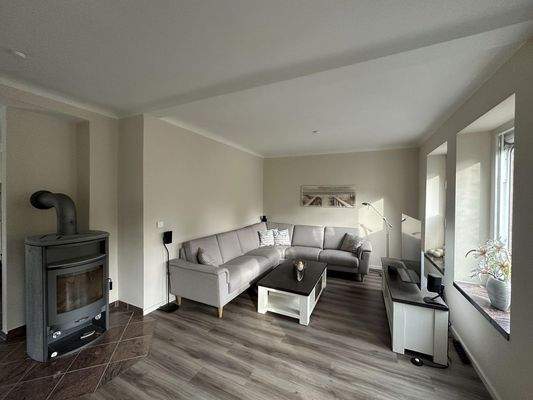 Wohnzimmer mit Kaminofen