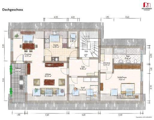 Grundrissplan m. Möbel