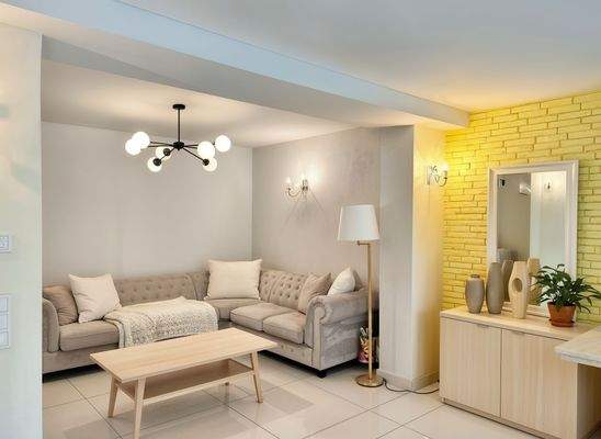 Haus l. WZ Sitzecke - (Homestaging KI generiert)