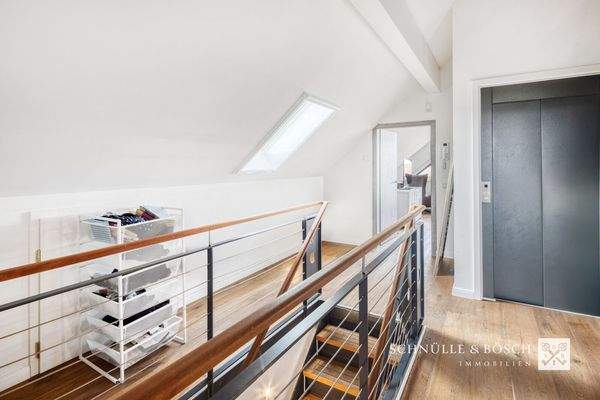 Der Zugang zu den Schlafzimmern