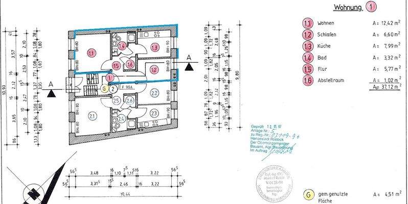 Grundriss WE 1 - EG links