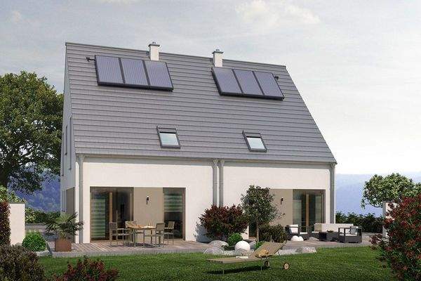Modernes Haus mit Dachsolar