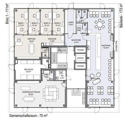 Erdgeschoss Variante 3