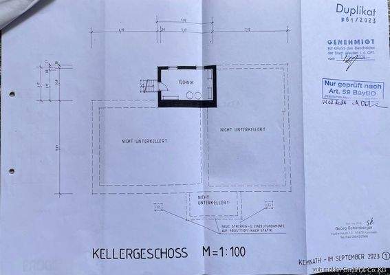 Planung nach Sanierung Grundriss KG