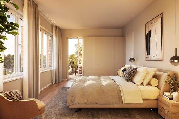 gut geschnittenes Schlafzimmer