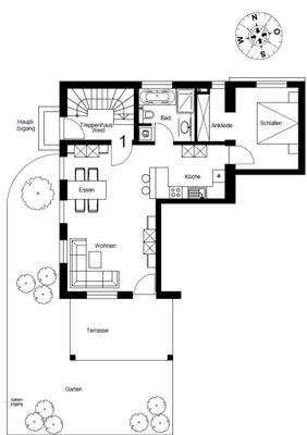 Erdgeschoss - WE 1 - links