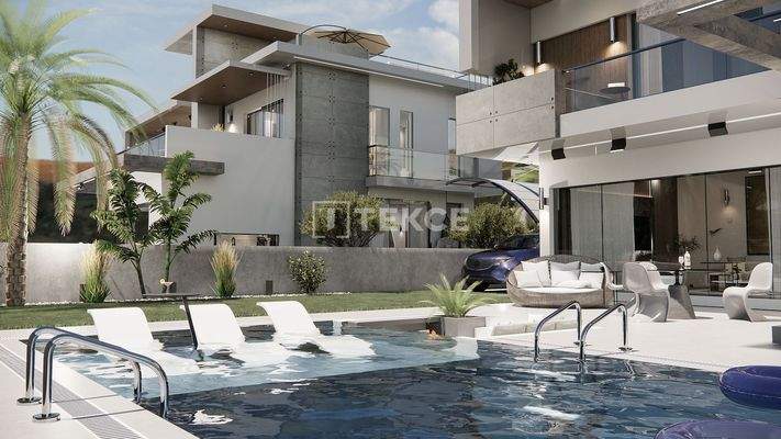 Detached Villas with Pools Near the Beach in Ozanköy Girne