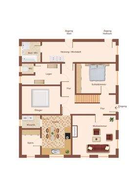 Skizze Grundriss Erdgeschoss