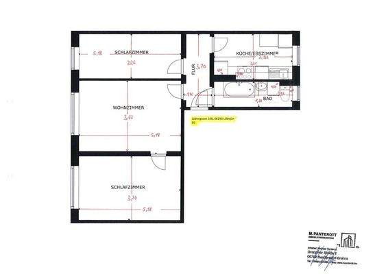 Grundriss Erdgeschoss, Eingang 10b