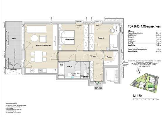 Gut aufgeteile Wohnung mit großem Entrée und vielen Abstellmöglichkeiten