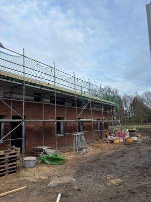 Das Doppelhaus im Bau