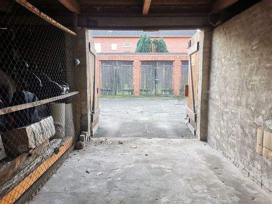 Blick aus der Garage