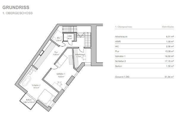 Grundriss 1 OG