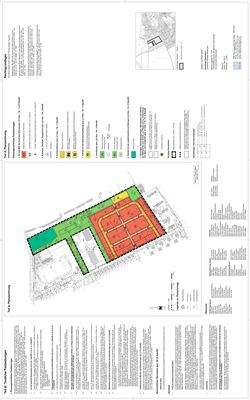 Planskizze zum Bebauungsplan