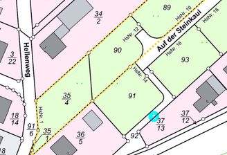 Lageplan einmarkiert