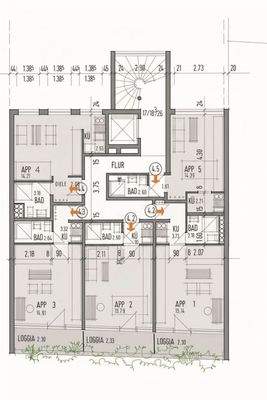 Grundriss 4. OG Appartments
